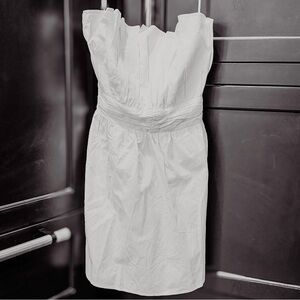 NWT  day + moon Cotton Strapless White Summer Dress